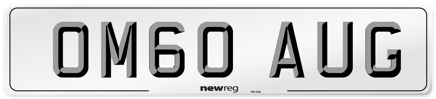 OM60 AUG Number Plate from New Reg